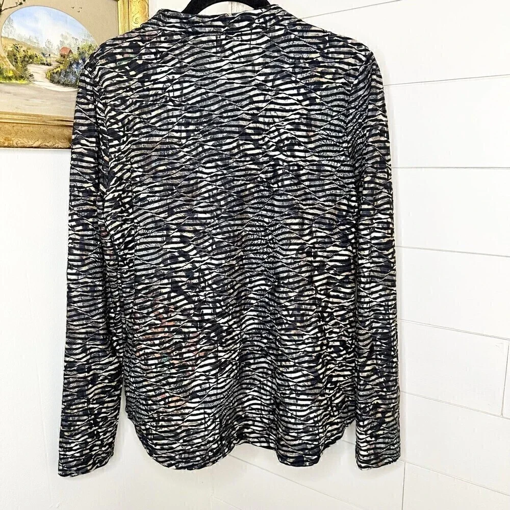 Sno Skins Animal Jacquard 1/4 Zip Top USA Made Ski Base Layer Size Large - Picture 2 of 4